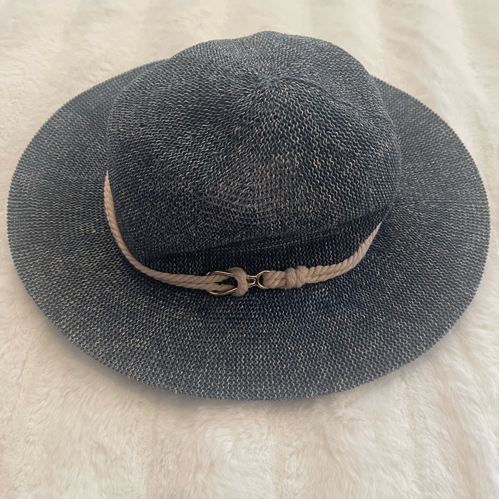 Vince Camuto Blue Paper Panama Hat - Picture 3 of 8